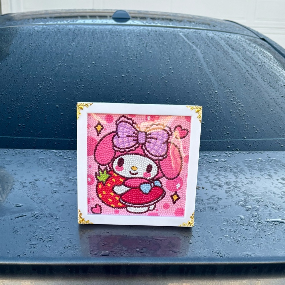 ✨Sanrio Art: My Melody Handmade Rhinestone Painting with Frame✨